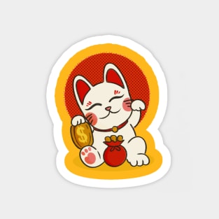 Maneki Neko the beckoning cat Sticker